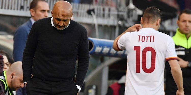 Luciano Spalletti e Francesco Totti ai tempi della Roma