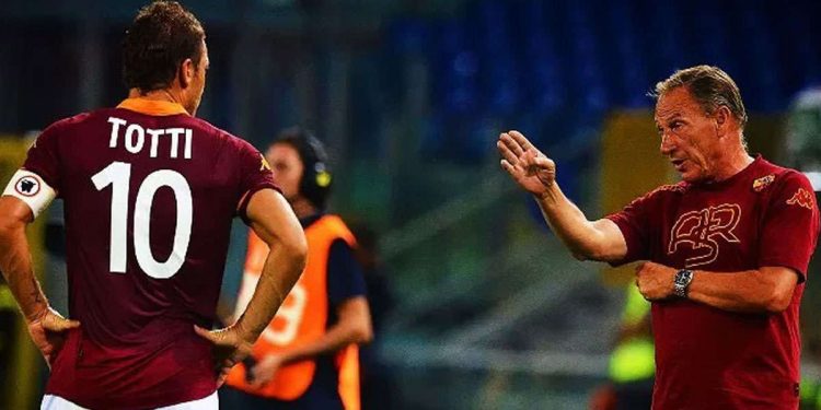 Zdenek Zeman e Francesco Totti ai tempi della Roma