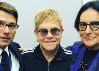 Roberto Anselmi Fiacchini con Elton John e Renato Zero (Foto: 2017, Instagram)