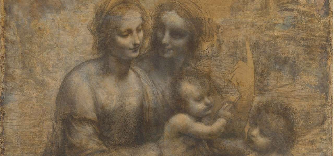 Leonardo da Vinci, Cartone di Sant'Anna (1501-1505, particolare)