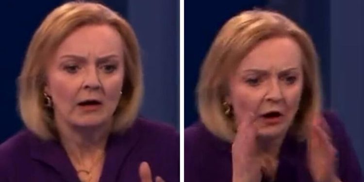 Liz Truss scioccata mentre vede Kate McCann svenire in diretta tv (screen da Youtube)