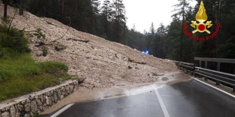 Frana in Alto Adige (Foto Vigili del Fuoco, 2022)