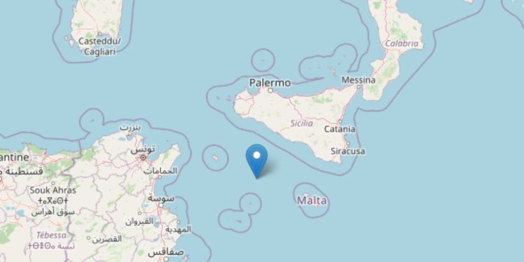 Terremoto nel Canale di Sicilia oggi, 14 agosto 2022 (INGV)