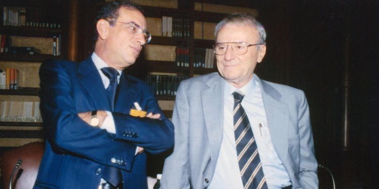 Giuseppe Micalizio con Pier Luigi Vigna (Foto: LaPresse)