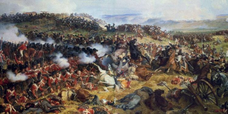 La battaglia di Waterloo raffigurata dal pittore francese Henri Félix Emmanuel Philippoteaux (foto: Wikipedia)