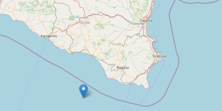 Terremoto oggi nel Canale di Sicilia Meridionale (INGV, 2022)