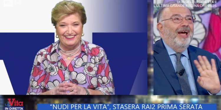 Mara Maionchi e Massimo Bernardini a La Vita in Diretta