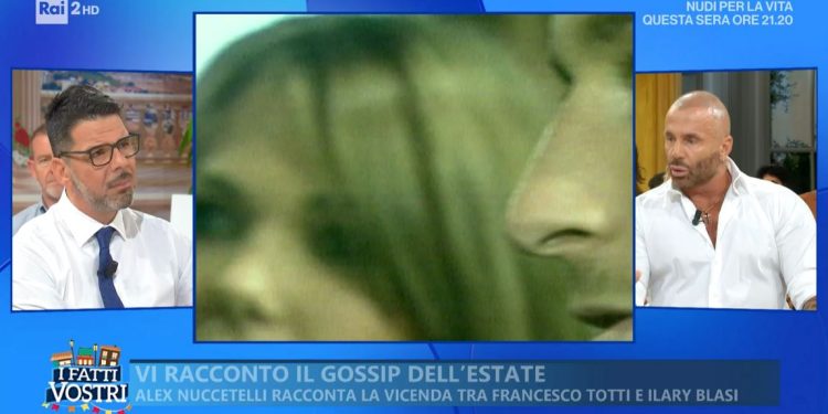 Alex Nuccetelli a I Fatti Vostri su Totti e Ilary Blasi