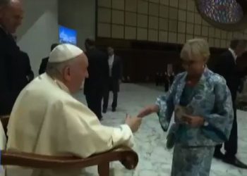 Wilma Goich con Papa Francesco