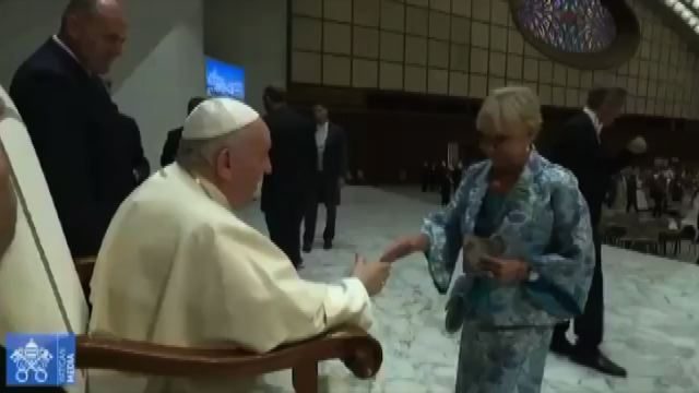 Wilma Goich con Papa Francesco