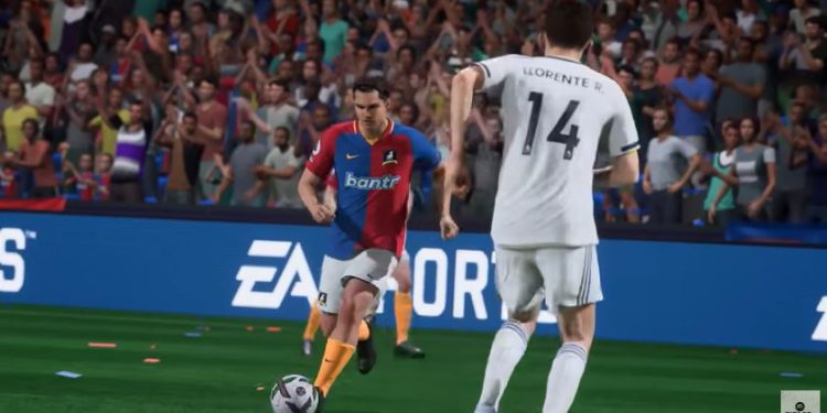 Ted Lasso e l'Afc Richmond in Fifa 23 (screen da Youtube)