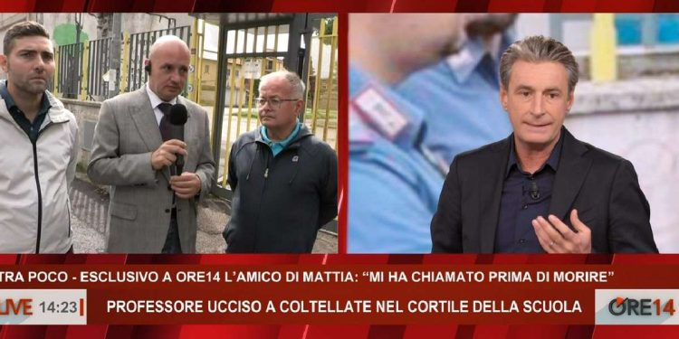 Ore14 sul caso del prof ucciso a scuola