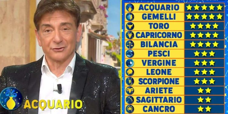 Paolo Fox, la classifica dell'oroscopo della settimana (Rai2, diretta I Fatti Vostri)