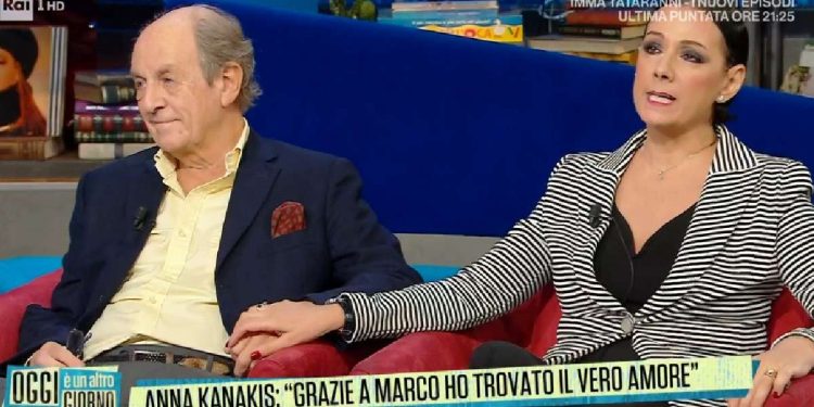 Anna Kanakis e il marito Marco Merati Foscarini a Oggi è un altro giorno (Rai1, 2022)