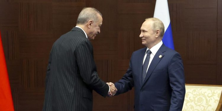 Recep Tayyip Erdogan e Vladimir Putin (LaPresse)