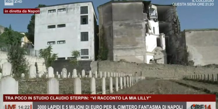 Il cimitero fantasma di Napoli, a Poggioreale vicino alla cappella della resurrezione, crollata lunedì (Rai 2, diretta Ore 14)