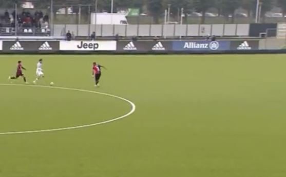 Kenan Yildiz in Juventus-Cagliari, screen da Youtube