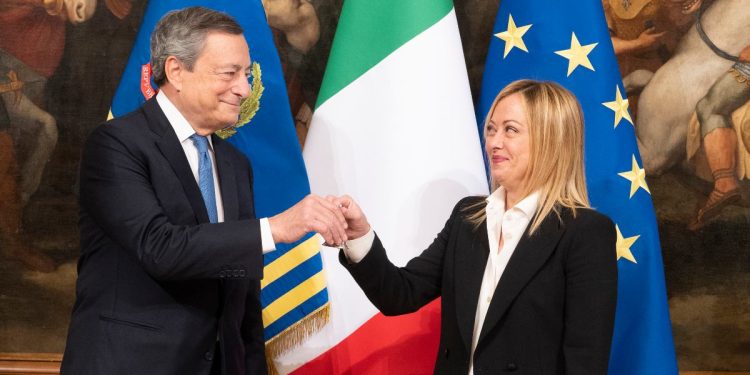 Draghi con Meloni