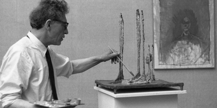 Alberto Giacometti (Foto di Paolo Monti, Venezia 1962; particolare. Foto da Wikipedia)