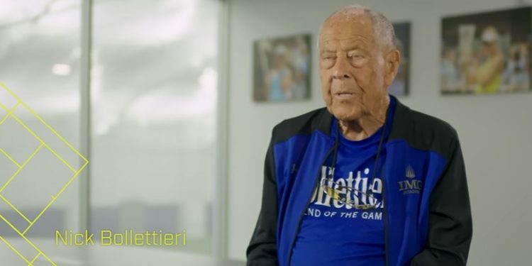 Nick Bollettieri in una recente intervista, screen da Youtube