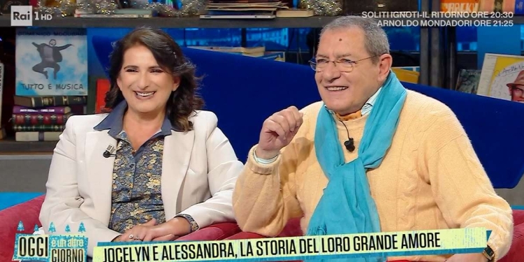 Jocelyn Hattab e sua moglie Alessandra Chianese a Oggi è un altro giorno