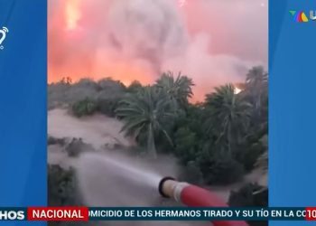 Incendio in Cile (screen da Youtube)