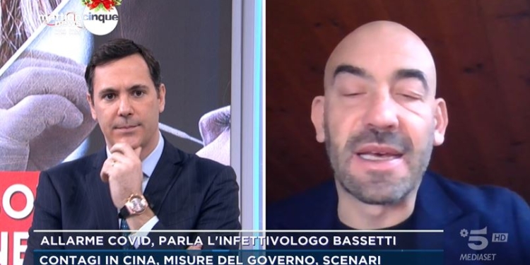 Matteo Bassetti a Mattino5