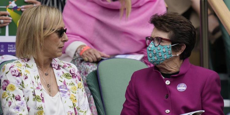 Martina Navratilova con Billie Jean King (Foto LaPresse)