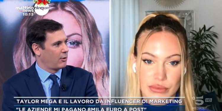 Taylor Mega a Mattino5