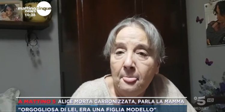 Mamma di Alice Neri a Mattino5