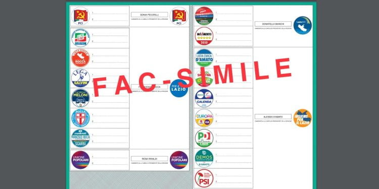 Fac-simile Regionali Lazio