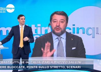 Matteo Salvini a Mattino5