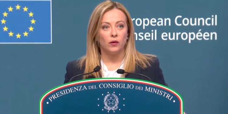 Meloni, Consiglio Ue