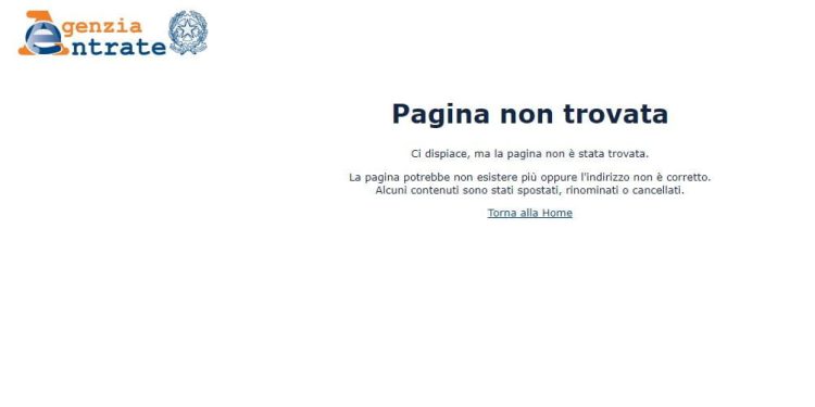 Sito Agenzia delle Entrate down