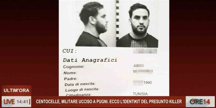 Sospettato dell'aggressione al militare Danilo Pipitone a Centocelle (Foto: Ore 14)