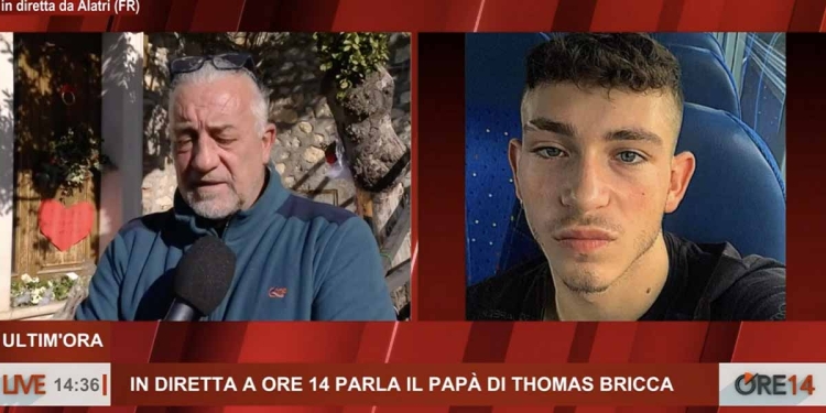 Il padre di Thomas Bricca (Foto: Ore 14)