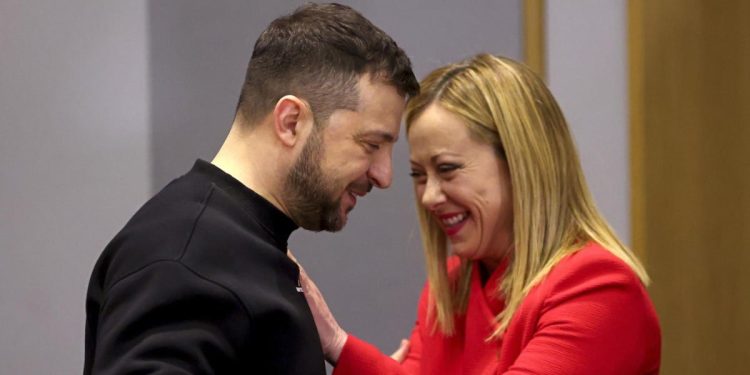 Meloni e Zelensky al Consiglio Ue