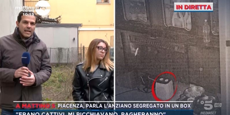 Anziano rinchiuso a Piacenza (Mattino5)