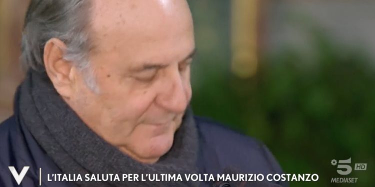 gerry scotti preghiera degli artisti funerali Maurizio Costanzo