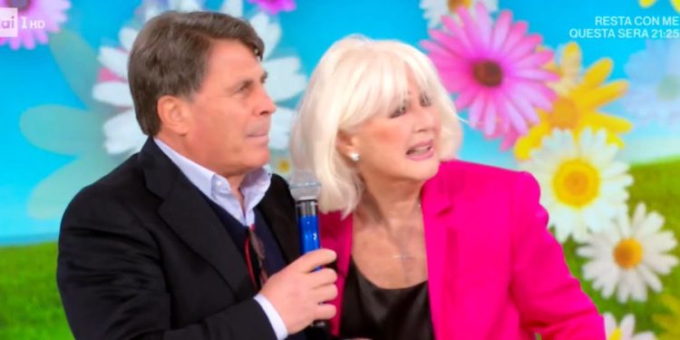 Loretta Goggi canta con spettatore (Domenica In, 2023)