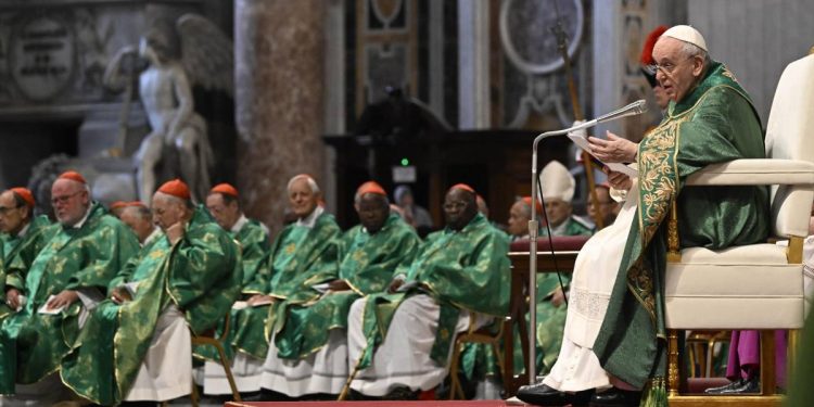 Messa Papa Francesco con i Cardinali