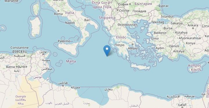 Terremoto Mar Ionio, INGV