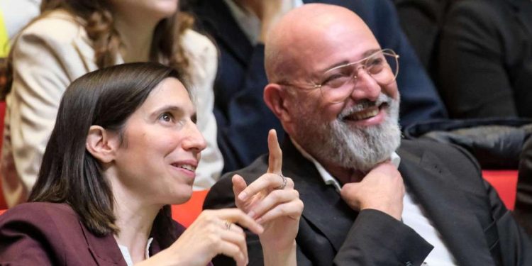 Elly Schlein e Stefano Bonaccini (LaPresse)