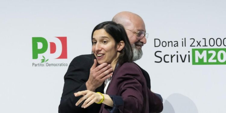 Elly Schlein con Stefano Bonaccini (LaPresse)