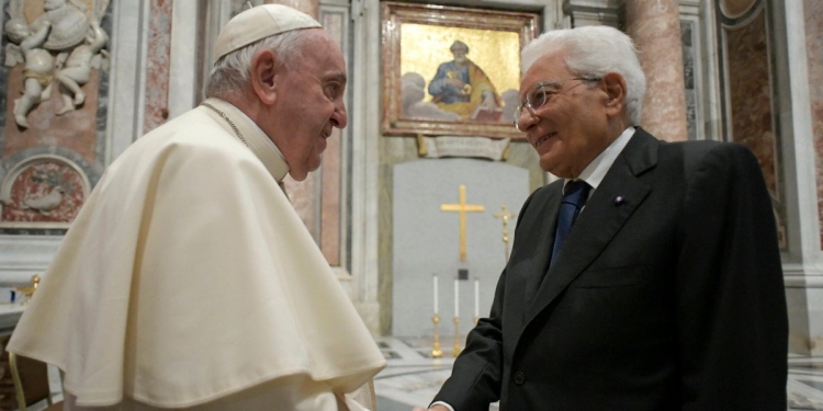 Mattarella con Papa Francesco