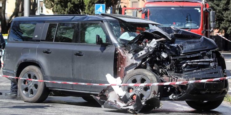 Incidente automobilistico per il calciatore della Lazio Ciro Immobile (Foto: 2023, LaPresse)