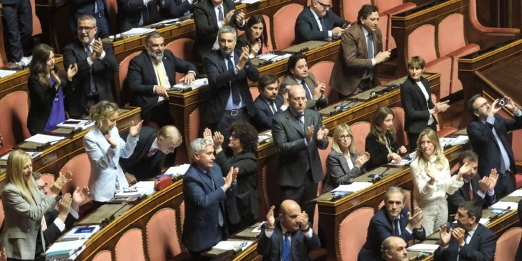 In aula al Senato (LaPresse)