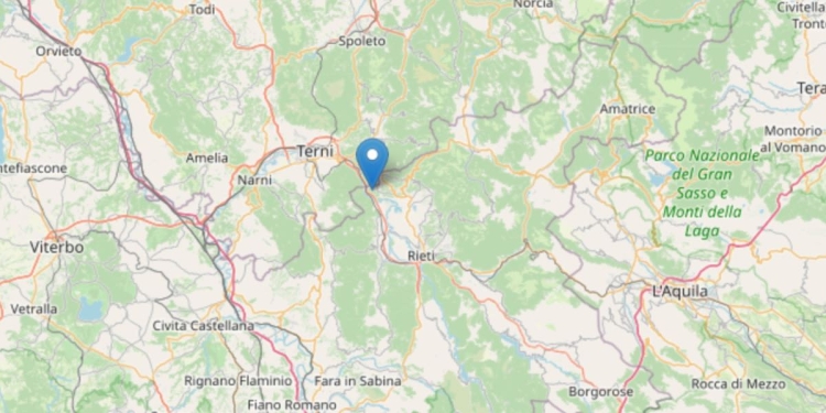 Terremoto in provincia di Rieti (Ingv)