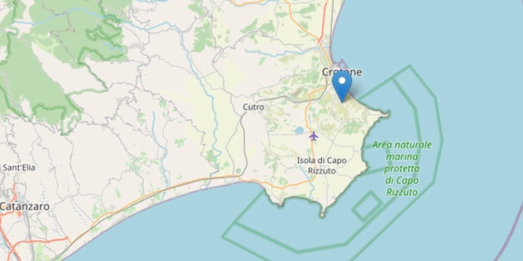 Terremoto a Crotone (Ingv)