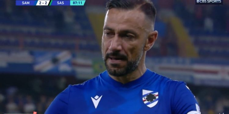 Fabio Quagliarella, screen da Twitter